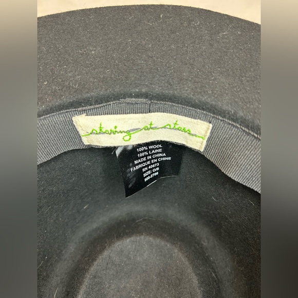 Urban Outfitters Staring at Stars Black Wool Fedora Panama Hat - Picture 11 of 14